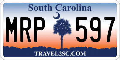 SC license plate MRP597