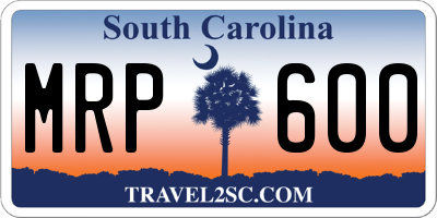 SC license plate MRP600