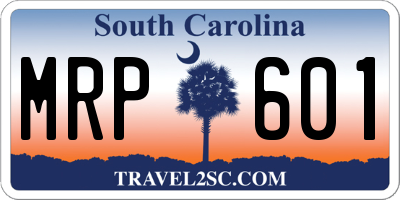 SC license plate MRP601