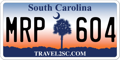SC license plate MRP604