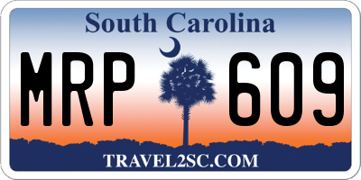 SC license plate MRP609