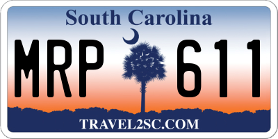 SC license plate MRP611