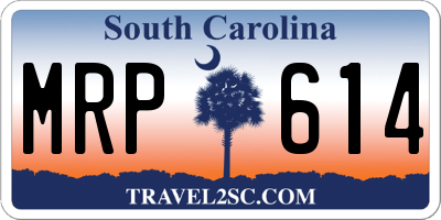 SC license plate MRP614