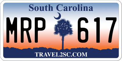 SC license plate MRP617