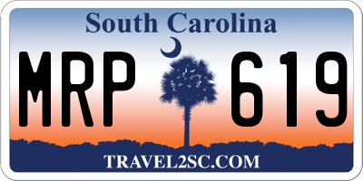 SC license plate MRP619