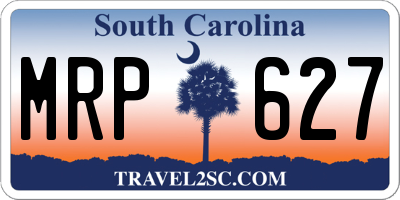 SC license plate MRP627