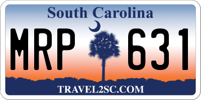 SC license plate MRP631