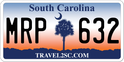 SC license plate MRP632