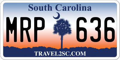 SC license plate MRP636