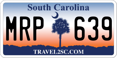 SC license plate MRP639