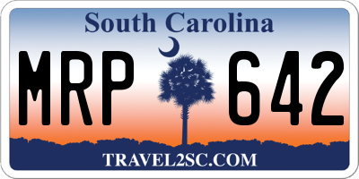 SC license plate MRP642