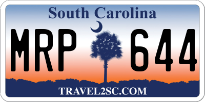 SC license plate MRP644