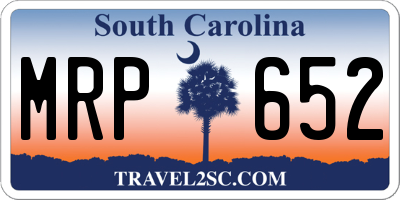 SC license plate MRP652