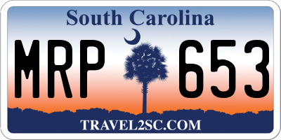 SC license plate MRP653