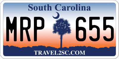 SC license plate MRP655