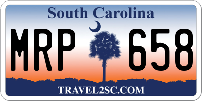SC license plate MRP658