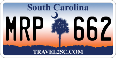 SC license plate MRP662