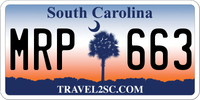 SC license plate MRP663