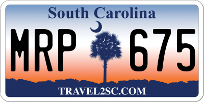 SC license plate MRP675