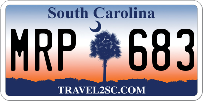 SC license plate MRP683