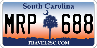 SC license plate MRP688