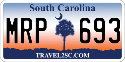 SC license plate MRP693