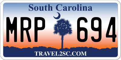 SC license plate MRP694
