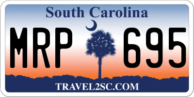 SC license plate MRP695