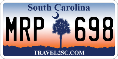 SC license plate MRP698