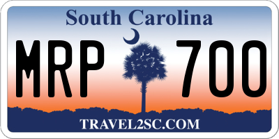 SC license plate MRP700