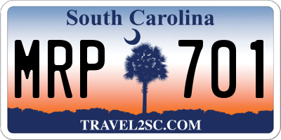 SC license plate MRP701