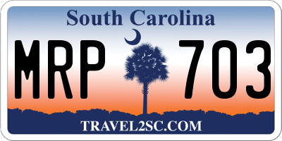 SC license plate MRP703