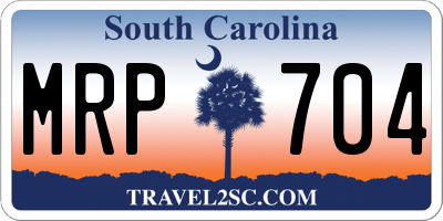 SC license plate MRP704