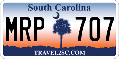 SC license plate MRP707