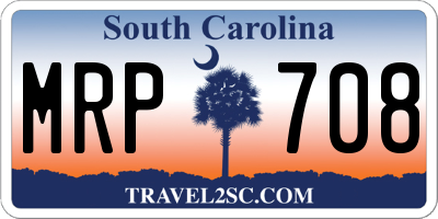 SC license plate MRP708