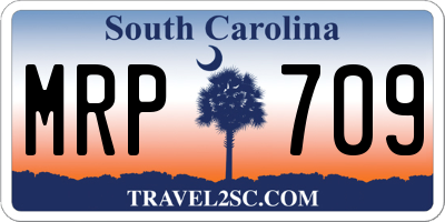 SC license plate MRP709