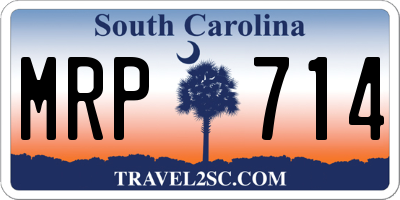 SC license plate MRP714