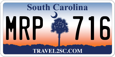 SC license plate MRP716