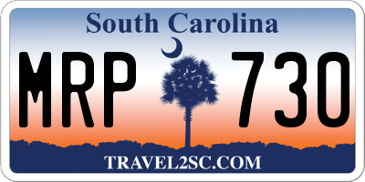 SC license plate MRP730
