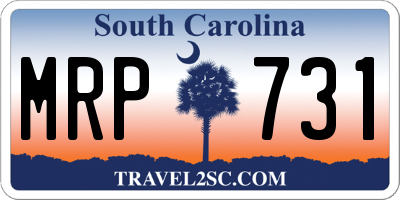 SC license plate MRP731