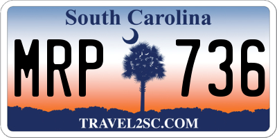 SC license plate MRP736