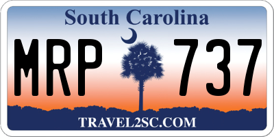 SC license plate MRP737