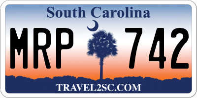 SC license plate MRP742