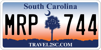 SC license plate MRP744