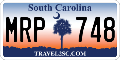 SC license plate MRP748