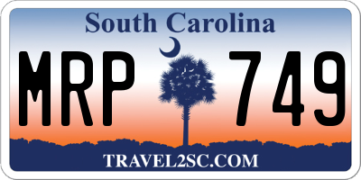 SC license plate MRP749
