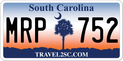 SC license plate MRP752