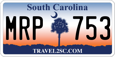 SC license plate MRP753