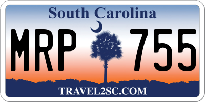 SC license plate MRP755