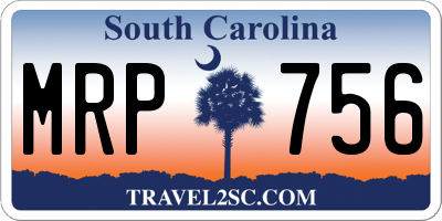 SC license plate MRP756